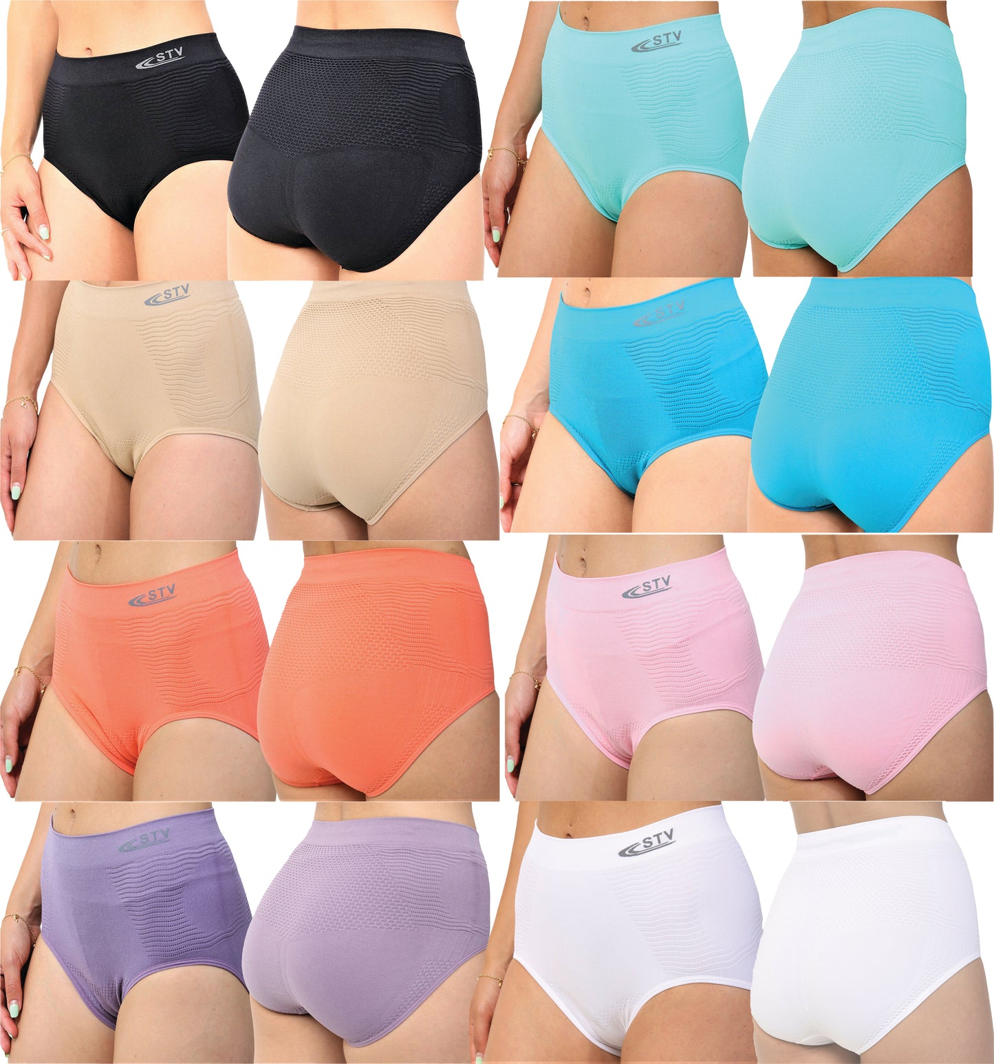 Women's STV Seamless Shape Wear Slimming Briefs - Assorted Colours