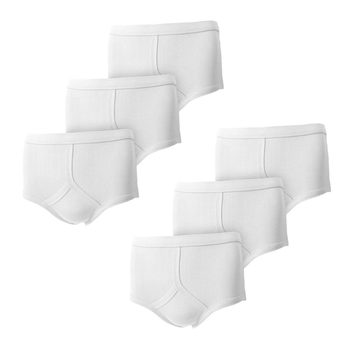 Men's Y Front 100%Cotton White