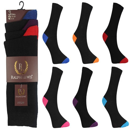 Mens 6-11 Ralph Lewis Heel & Toe Everyday Socks