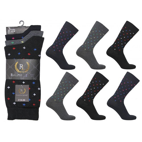 Mens 6-11 Ralph Lewis Cross Everyday Socks