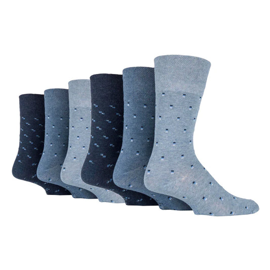 DIABETIC Men's Equilibrium Blue Gentle Grip Socks by Sock Shop