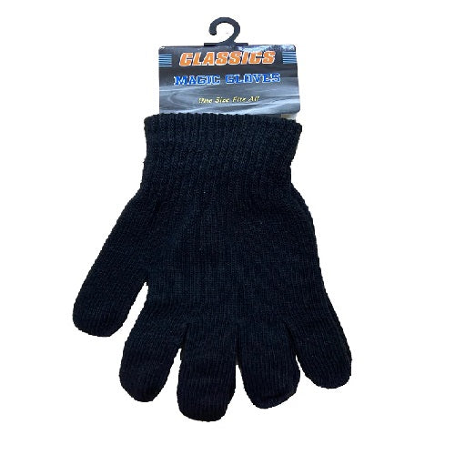 Adults Classic Magic Gloves - Black 12 Pair Pack