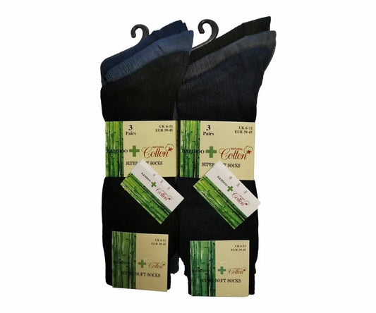 Men's Bamboo Dark Assorted Socks Super Soft - 6-11