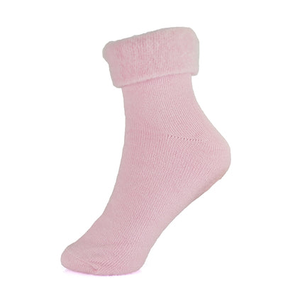 Foxbury Ladies Assorted Plain Thermal Bed Socks 12 pairs