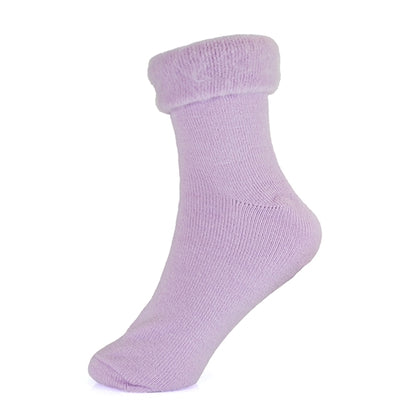 Foxbury Ladies Assorted Plain Thermal Bed Socks 12 pairs