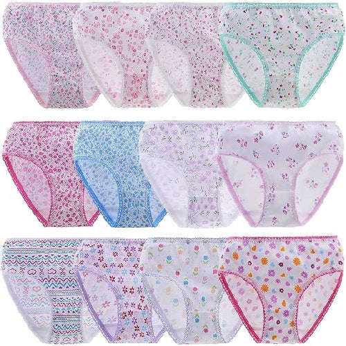 Girl's 100% Cotton Brief - Pattern