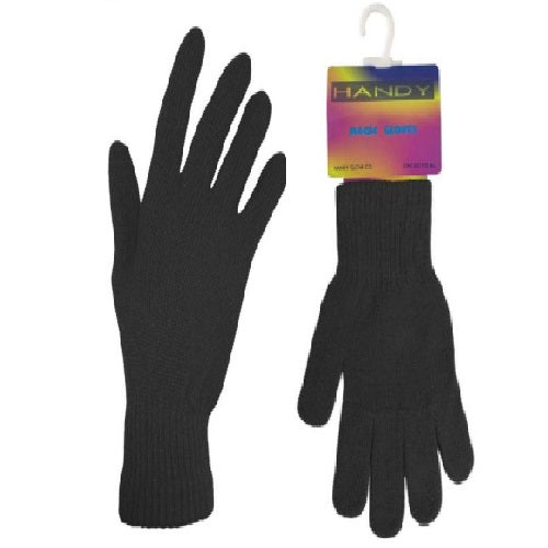 Handy One Size Magic Gloves - Black 12 Pair Pack