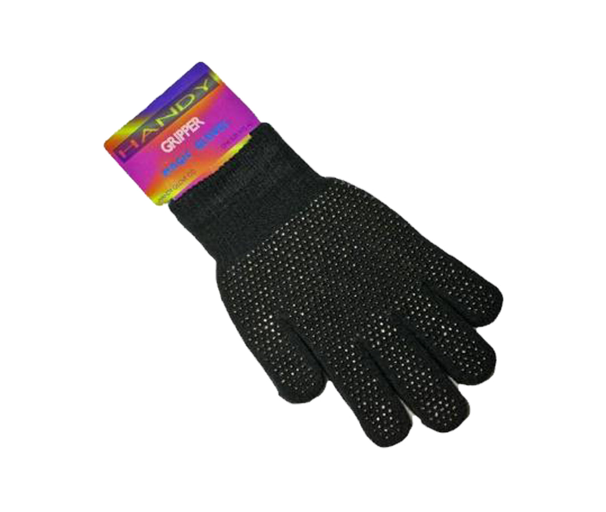 Handy One Size Magic Gripper Gloves - Black 12 Pair Pack