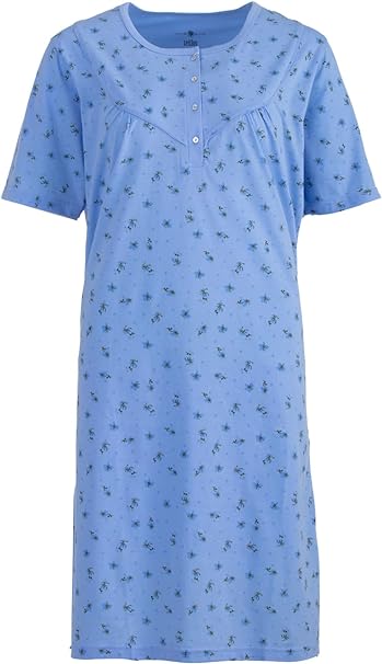 Cotton Rich Jersey Short Sleeved Nightdresses by Romesa/Lucky 10 pieces