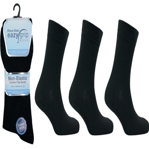 Men's Easy Grip Black Socks