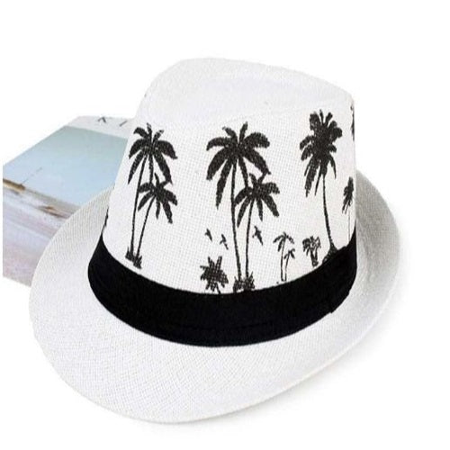 Palm Tree Trilby - White