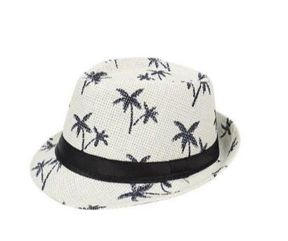 Palm Tree Trilby - White