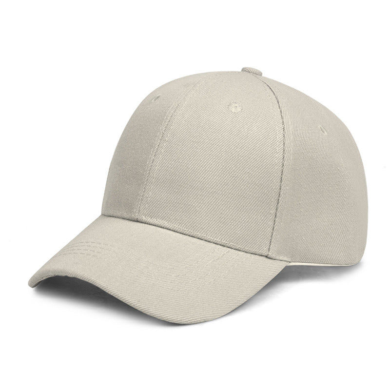 Unisex Solid Color 6-Panel Baseball Cap - Biege