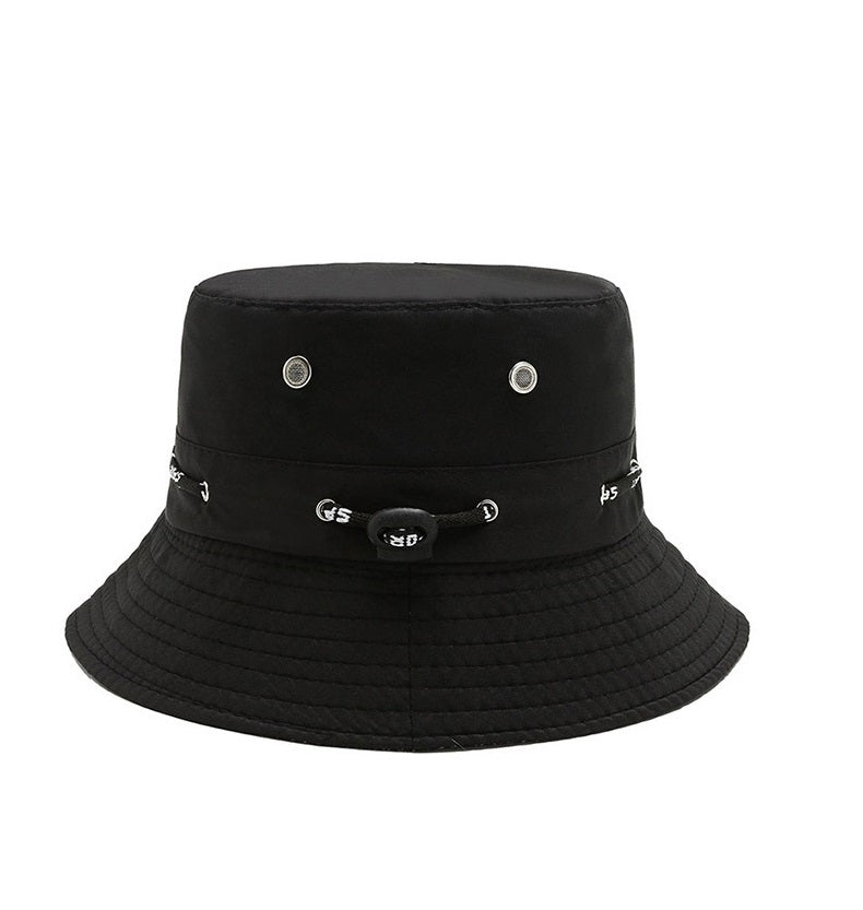 Unisex Adult Reversible Bucket Hat Draw String - Black