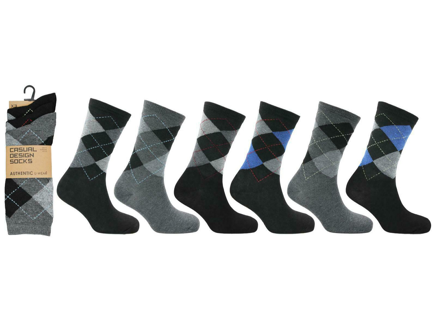 Men's Causal Design Socks Argyle