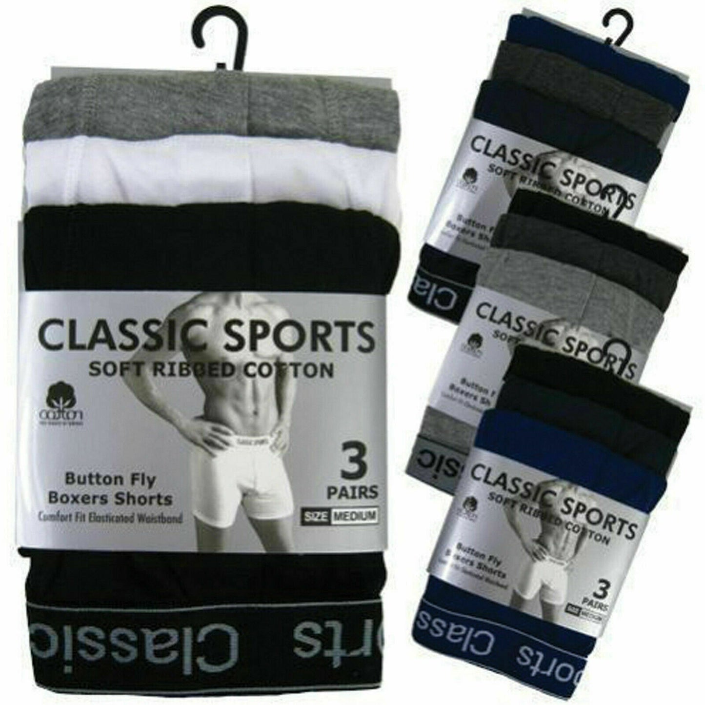 Men's Classic Boxer Shorts - Ribbed