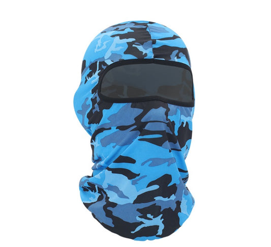 Lycra Balaclava Full Face Camouflage - Blue