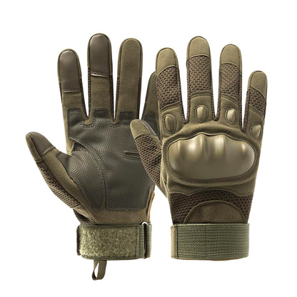 Men's Military Hard Knuckle Full Fingered Gloves - 12 Pair Pack