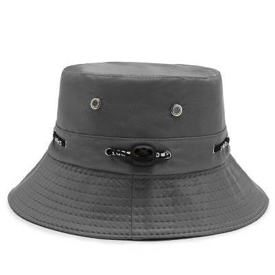 Unisex Adult Reversible Bucket Hat Draw String - Grey