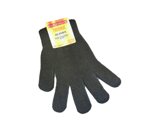 Women's Thermal Handy Gloves - Black 12 Piece Pack