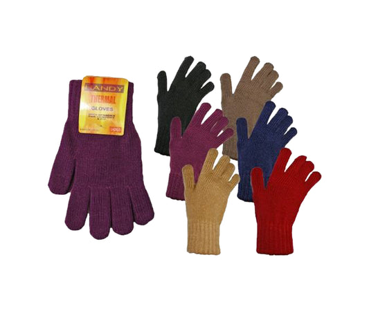 Women's Thermal Handy Gloves - Assorted 12 Piece Pack