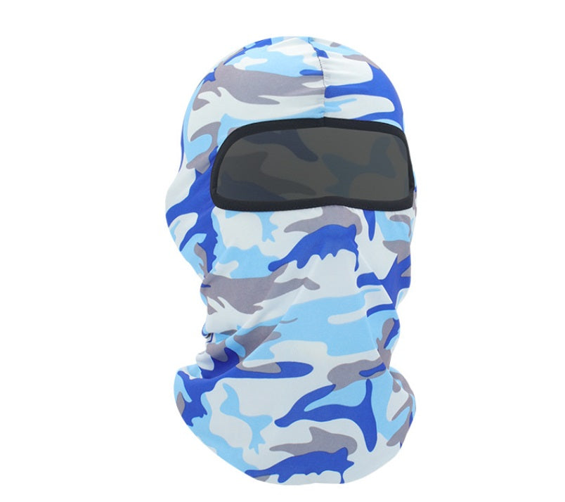 Lycra Balaclava Full Face Camouflage - Ice Blue