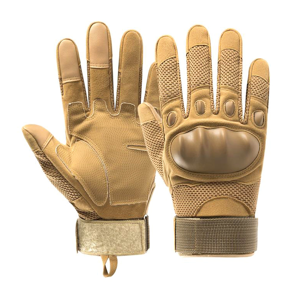 Men's Military Hard Knuckle Full Fingered Gloves - 12 Pair Pack