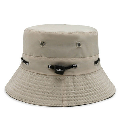 Unisex Adult Reversible Bucket Hat Draw String - Khaki