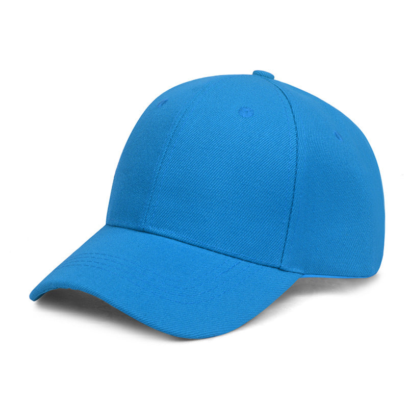 Unisex Solid Color 6-Panel Baseball Cap - Lake Blue