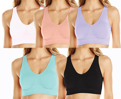 Women's Seamless Padded Sports Bra