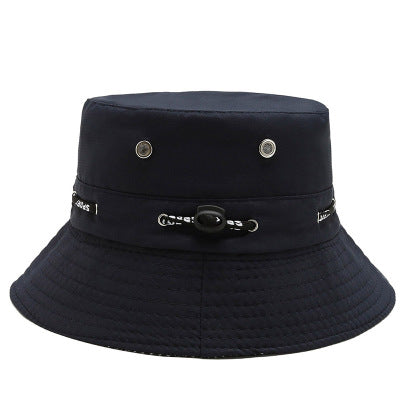 Unisex Adult Reversible Bucket Hat Draw String - Navy