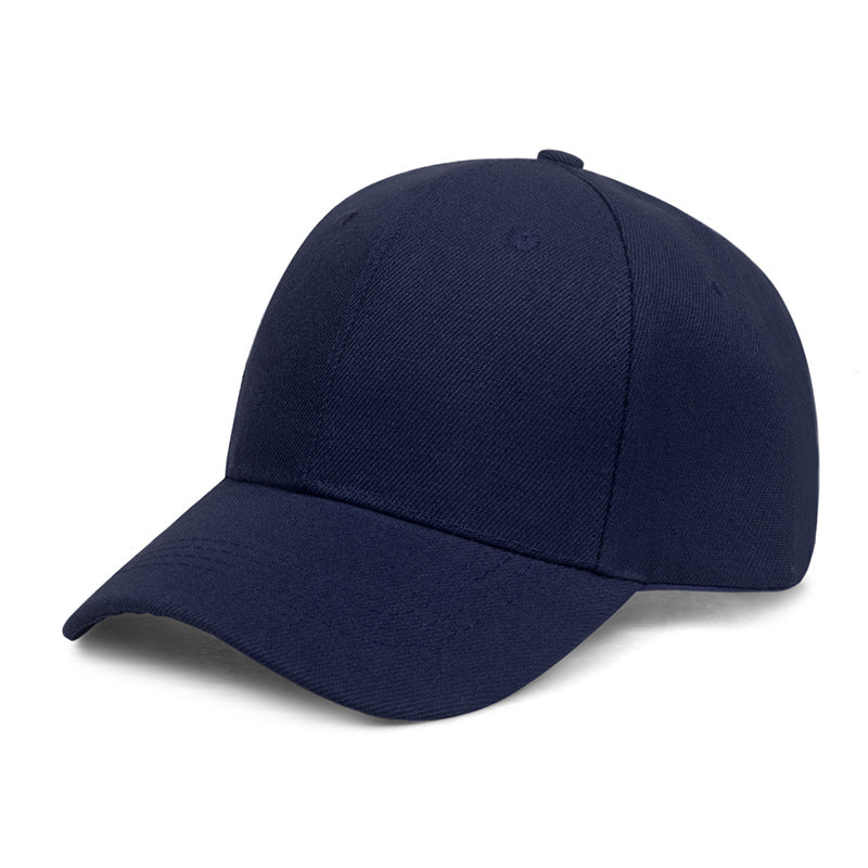 Unisex Solid Color 6-Panel Baseball Cap - Navy