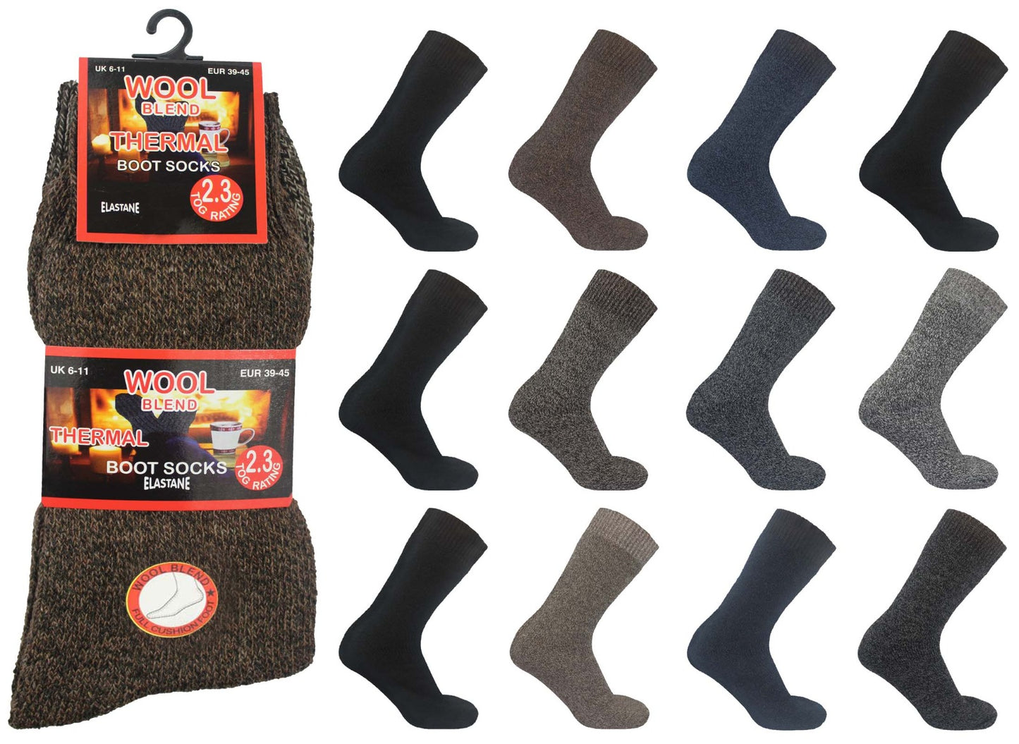 Men's Thermal Wool Blend Boot Sock